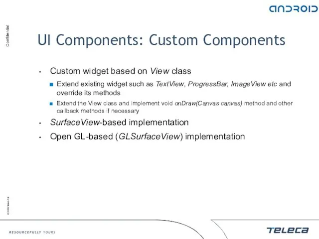 UI Components: Custom Components Custom widget based on View class