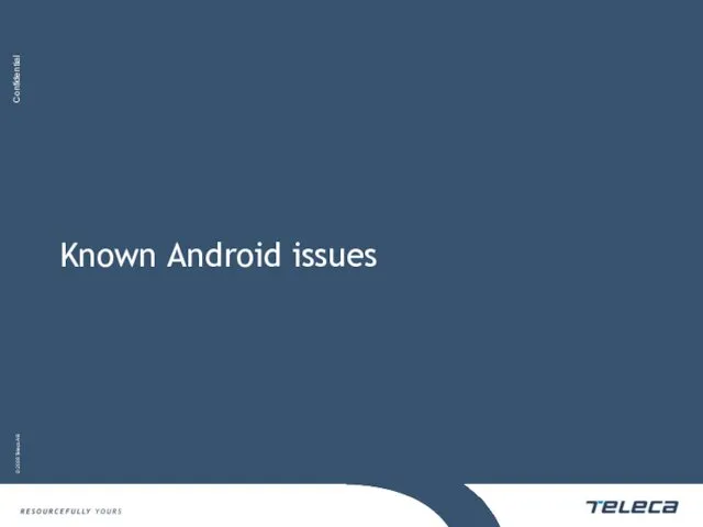 Known Android issues