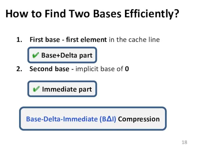 How to Find Two Bases Efficiently? First base - first element in the