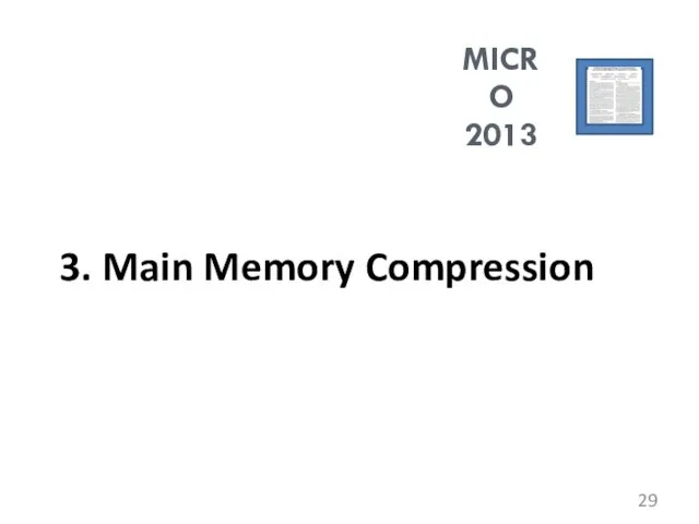 3. Main Memory Compression