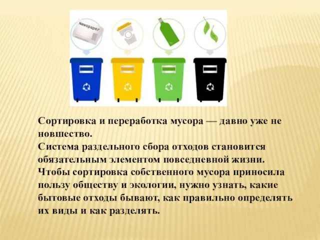 Сортировка и переработка мусора — давно уже не новшество. Система раздельного сбора отходов
