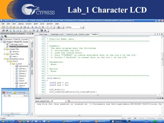 Lab_1 Character LCD