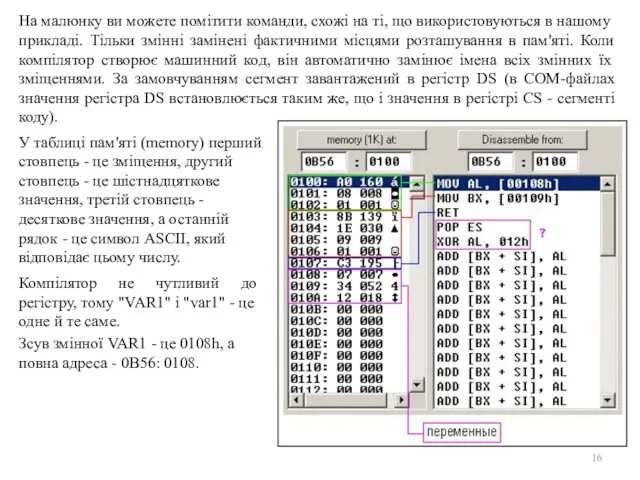 На малюнку ви можете помітити команди, схожі на ті, що