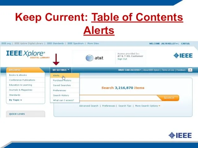 Keep Current: Table of Contents Alerts