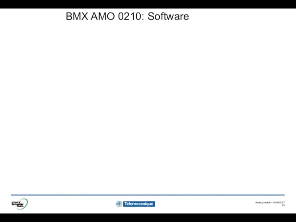 BMX AMO 0210: Software