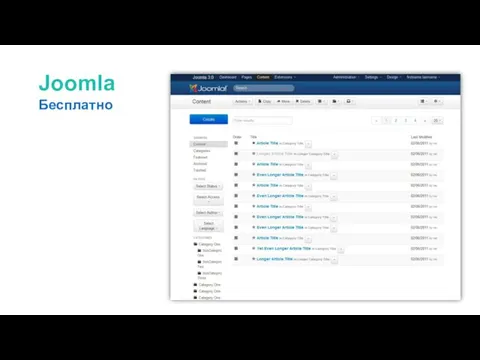 Joomla Бесплатно