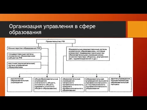 Организация управления в сфере образования