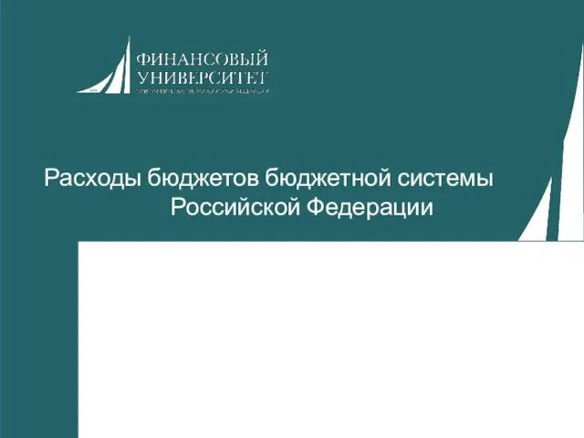 Расходы бюджетов бюджетной системы Российской Федерации