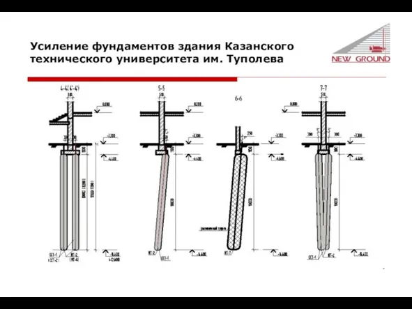 Усиление фундаментов здания Казанского технического университета им. Туполева