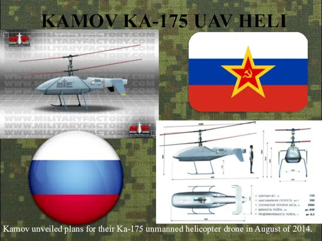 KAMOV KA-175 UAV HELI Kamov unveiled plans for their Ka-175