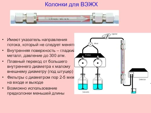 Имеют указатель направления потока, который не следует менять Внутренняя поверхность