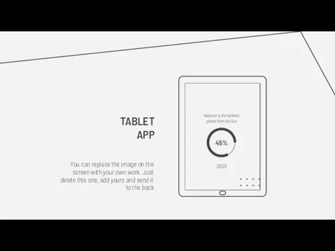 TABLET APP You can replace the image on the screen