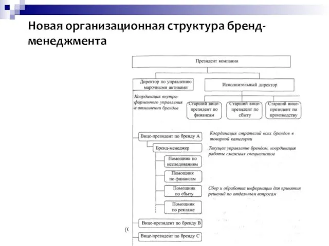 (C) Архангельская К.В., 2011 Новая организационная структура бренд-менеджмента