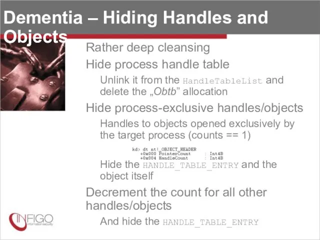 Dementia – Hiding Handles and Objects Rather deep cleansing Hide