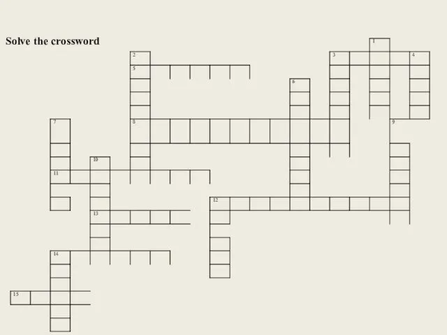 Solve the crossword