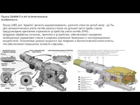 Пушка 2А46М-5 и её отличительные особенности. Пушку 2А82 для "Арматы"