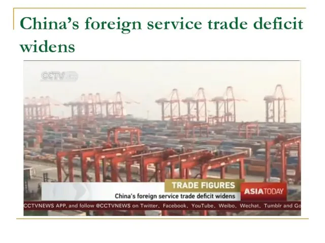 China’s foreign service trade deficit widens