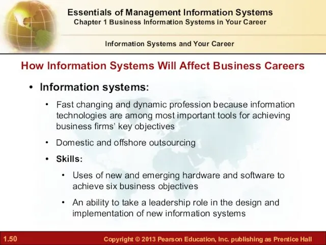 Information systems: Fast changing and dynamic profession because information technologies