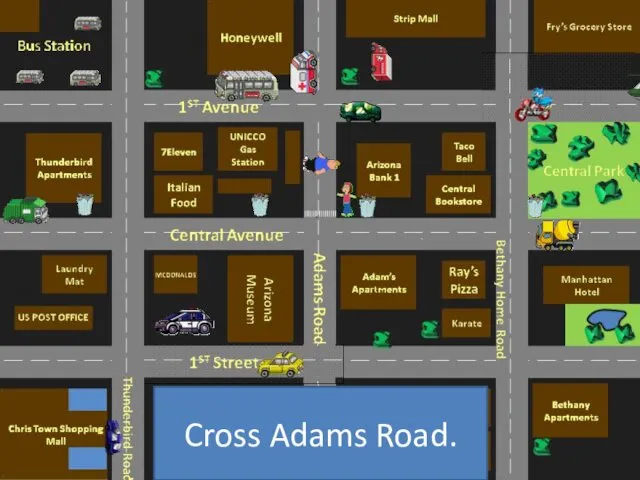 Cross Adams Road.