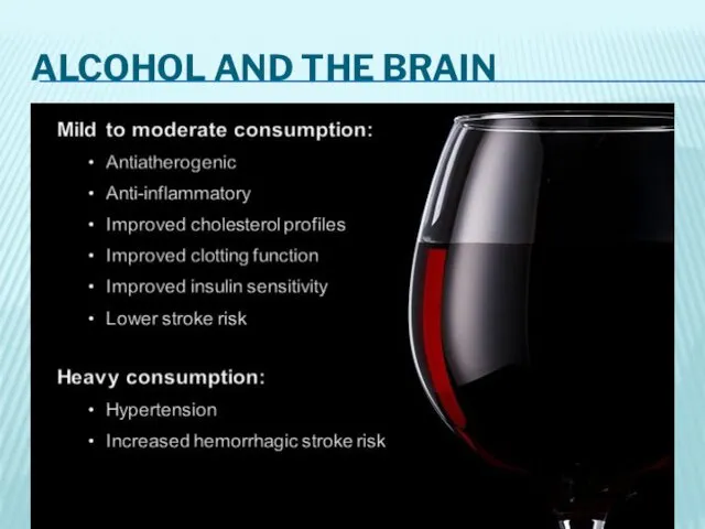 ALCOHOL AND THE BRAIN