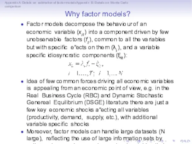 Appendix A: Details on estimation of factor modelsAppendix B: Details