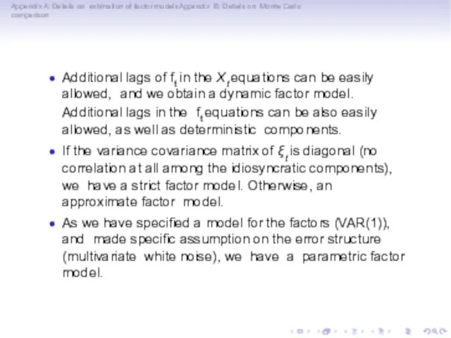 Appendix A: Details on estimation of factor modelsAppendix B: Details