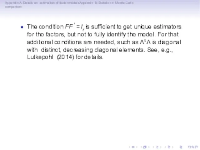 Appendix A: Details on estimation of factor modelsAppendix B: Details