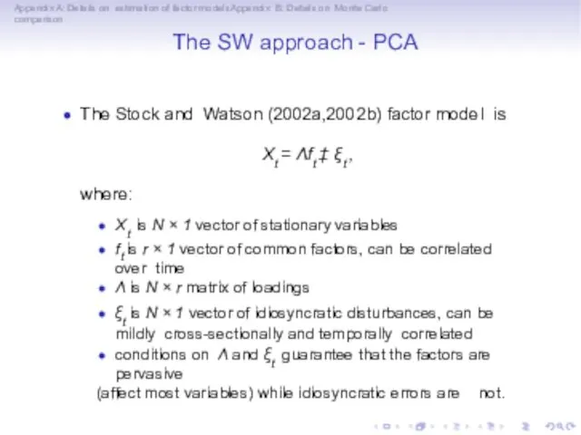 Appendix A: Details on estimation of factor modelsAppendix B: Details