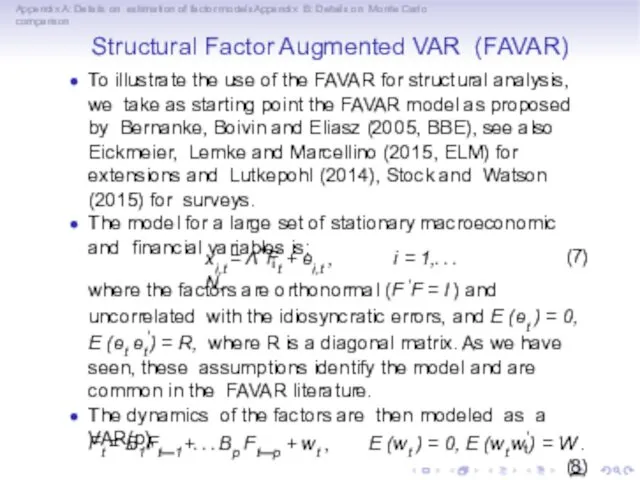 Appendix A: Details on estimation of factor modelsAppendix B: Details