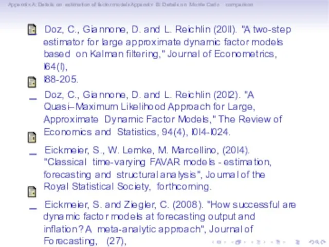 Appendix A: Details on estimation of factor modelsAppendix B: Details