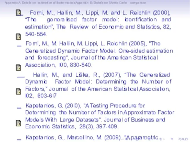 Appendix A: Details on estimation of factor modelsAppendix B: Details