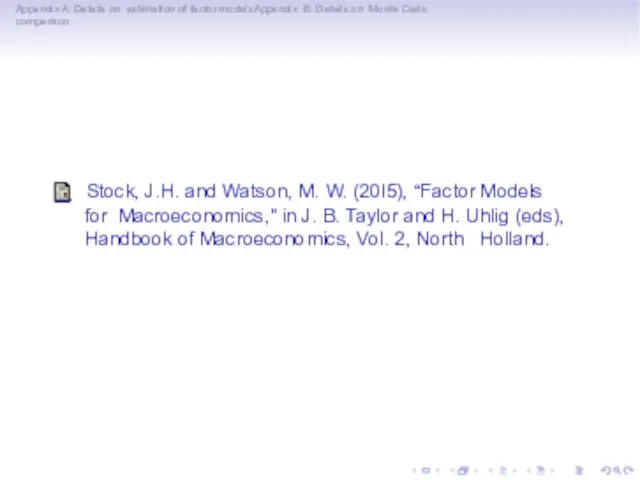 Appendix A: Details on estimation of factor modelsAppendix B: Details