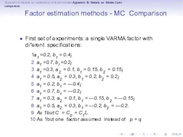 Appendix A: Details on estimation of factor modelsAppendix B: Details