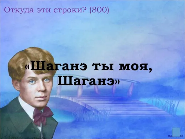 «Шаганэ ты моя, Шаганэ» Откуда эти строки? (800)