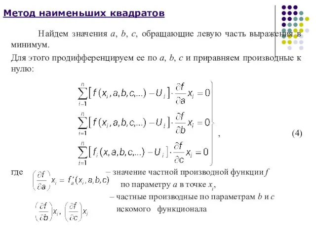 Метод наименьших квадратов