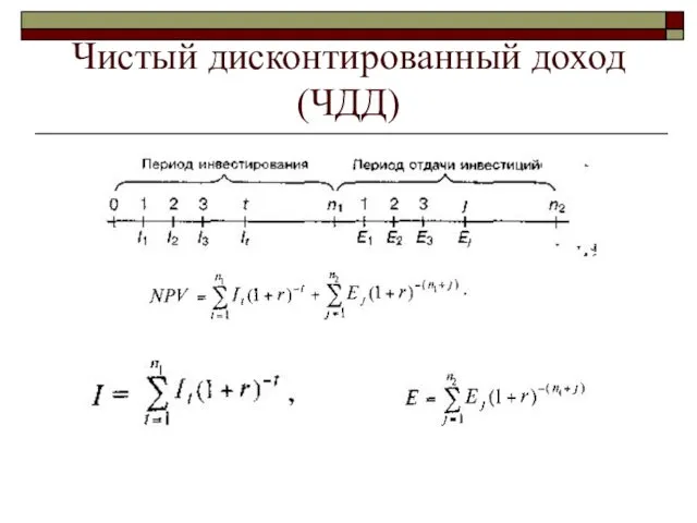 Чистый дисконтированный доход (ЧДД)