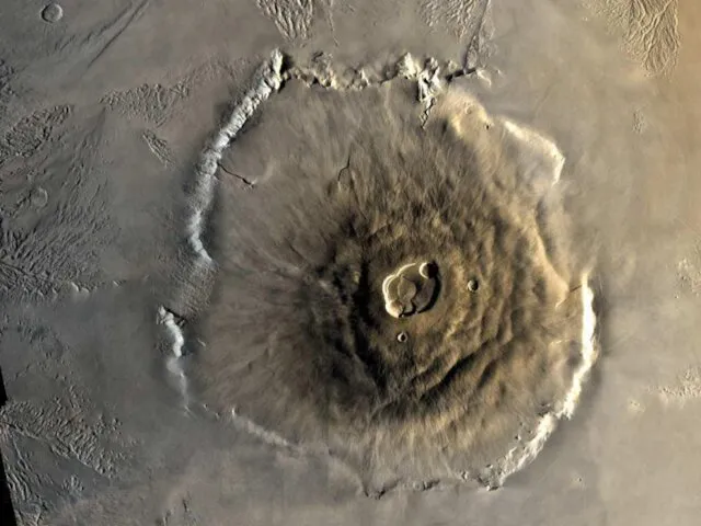 Olympus Mons caldera на Марсе