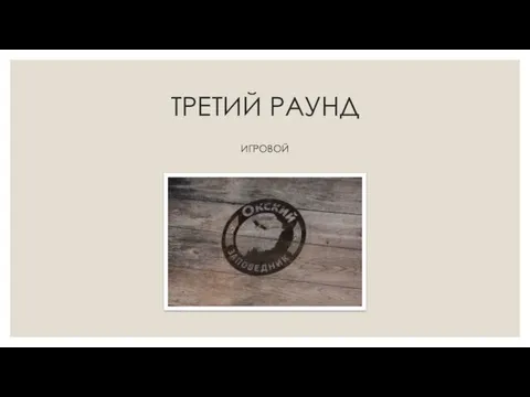 ТРЕТИЙ РАУНД ИГРОВОЙ