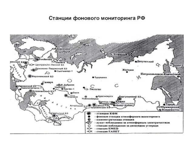 Станции фонового мониторинга РФ