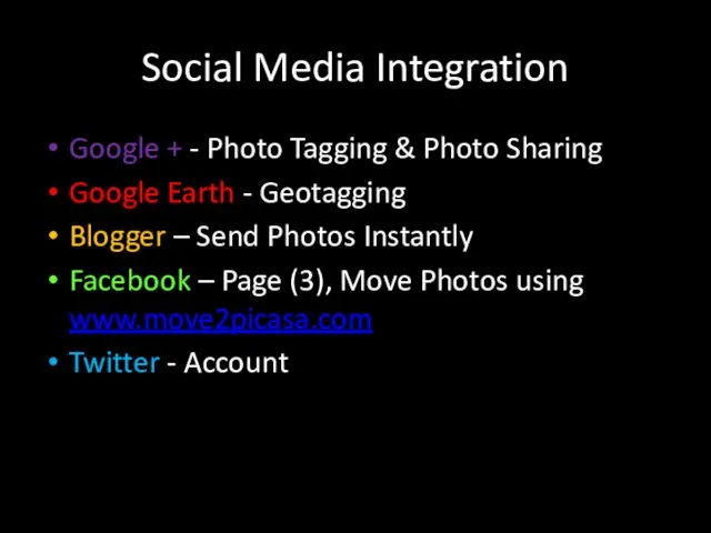 Social Media Integration Google + - Photo Tagging & Photo