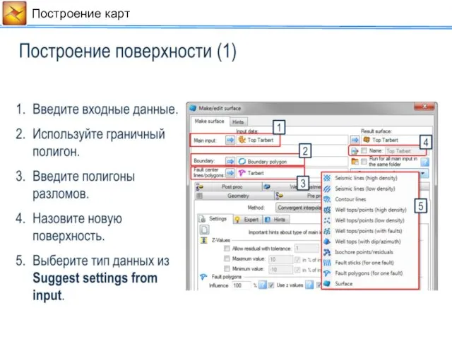 Построение карт