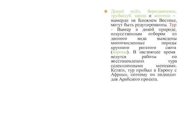 Дикий осёл, бородавочник, трубкозуб, канна и конгони – вымерли на