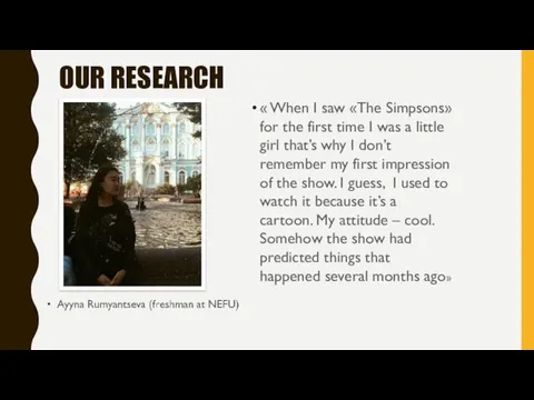 OUR RESEARCH « When I saw «The Simpsons» for the