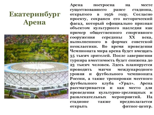 Арена построена на месте существовавшего ранее стадиона, открытого в 1956