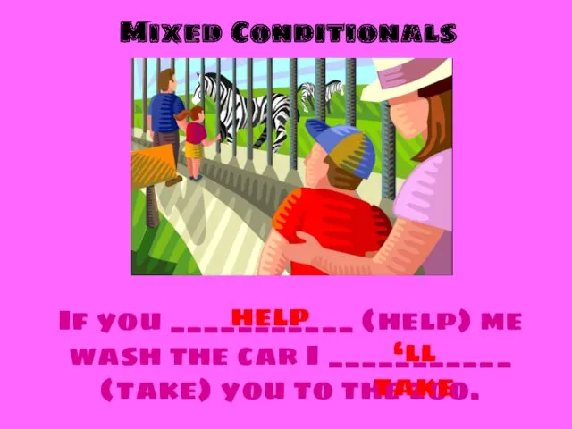 Mixed Conditionals If you ___________ (help) me wash the car