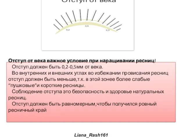 Отступ от века важное условие при наращивании ресниц! Отступ должен