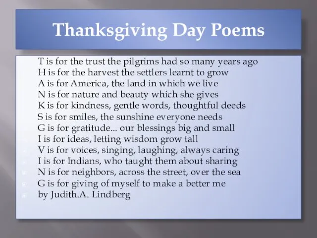 Thanksgiving Day Poems T is for the trust the pilgrims