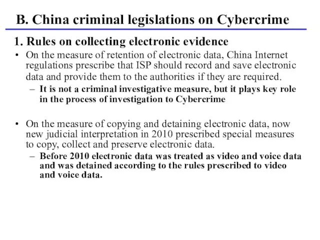 1. Rules on collecting electronic evidence On the measure of