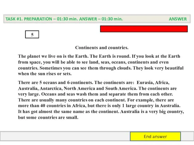 Continents and countries. The planet we live on is the