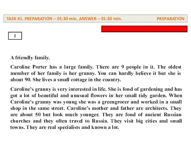 A friendly family. Caroline Porter has a large family. There